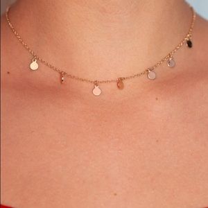 brandy melville gold mirror necklace